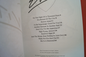 Evita Songbook Notenbuch Piano Vocal