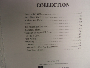 Disney´s Princess Collection Songbook Notenbuch Easy Piano Vocal