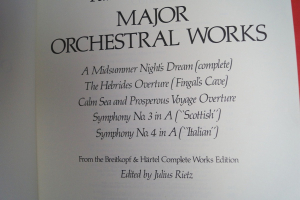 Major Orchestral Works (Mendelssohn) Songbook Notenbuch für Orchester (Transcribed Scores)