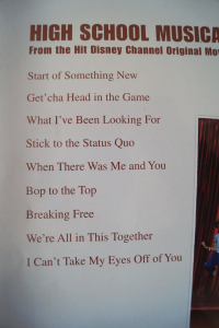 High School Musical Songbook Notenbuch Easy Piano Vocal
