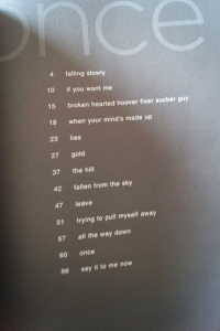 Once Songbook Notenbuch Piano Vocal Guitar PVG