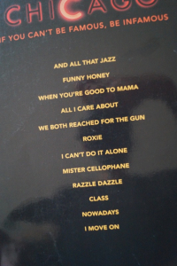 Chicago (Movie) Songbook Notenbuch Easy Piano Vocal