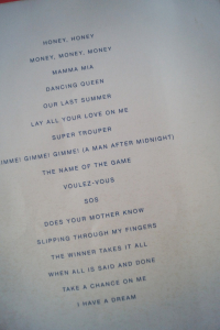 Mamma Mia (Movie Soundtrack) Songbook Notenbuch Piano Vocal Guitar PVG