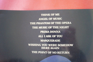 Phantom of the Opera Songbook Notenbuch Piano