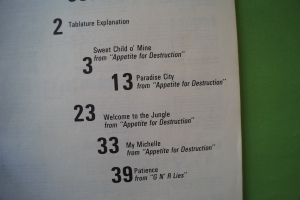 Mängelexemplar: Guns n Roses - 5 of the Best Volume 1 Songbook Notenbuch Vocal Guitar