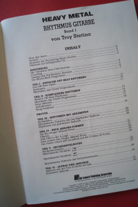 Heavy Metal Rhythmus Gitarre Band 1 (ohne CD) Gitarrenbuch
