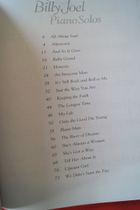 Billy Joel - Best of Piano Solos Songbook Notenbuch Piano