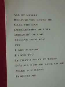 Celine Dion - Falling Into You Songbook Notenbuch Piano Vocal Guitar PVG