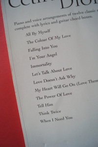 Celine Dion - The Best of Songbook Notenbuch Piano Vocal Guitar PVG