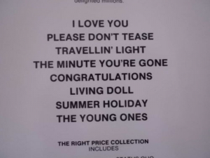 Cliff Richard - 8 Songs Songbook Notenbuch Piano Vocal Guitar PVG