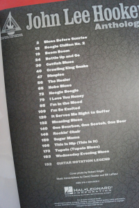 John Lee Hooker - Anthology Songbook Notenbuch Vocal Guitar