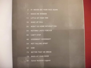 Maroon 5 - It won´t be soon before long Songbook Notenbuch Vocal Guitar