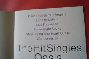 Oasis - Hit Singles Songbook Notenbuch Piano Vocal Guitar PVG