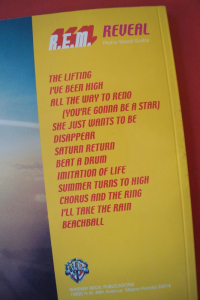 R.E.M. - Reveal Songbook Notenbuch Piano Vocal Guitar PVG