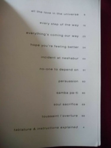 Santana - For Guitar Tab Songbook Notenbuch Vocal Guitar