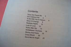 Scorpions - Crazy World (ältere Ausgabe) Songbook Notenbuch Vocal Guitar