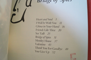 T Pau - Bridge of Spies (mit Poster) Songbook Notenbuch Piano Vocal Guitar PVG