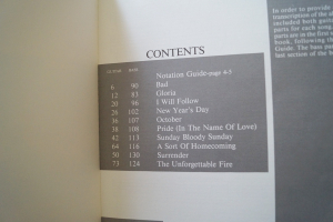 U2 - The Best of Songbook Notenbuch Vocal Guitar Bass