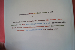 Jason Mraz - Love is a Four Letter Word Songbook Notenbuch Piano Vocal Guitar PVG