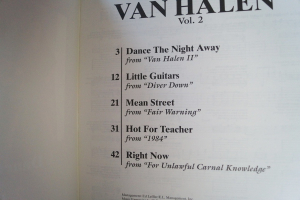 Van Halen - 5 of the Best Volume 2 Songbook Notenbuch Vocal Guitar