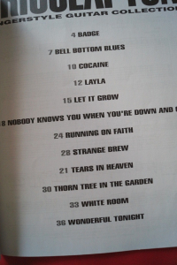 Eric Clapton - Fingerstyle Guitar Collection Songbook Notenbuch Vocal Guitar