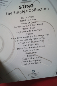 Sting - The Singles Collection Songbook Notenbuch Piano Vocal Guitar PVG