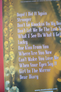 Britney Spears - Oops I did it again Songbook Notenbuch Piano Vocal Guitar PVG