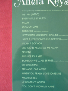 Alicia Keys - Piano Songbook Songbook Notenbuch Piano Vocal Guitar PVG