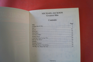 Michael Jackson - Greatest Hits Songbook Notenbuch Vocal Easy Keyboard