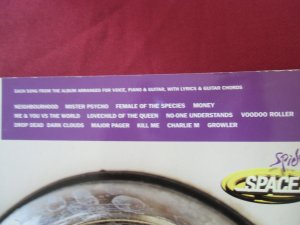 Space - Spiders Songbook Notenbuch Piano Vocal Guitar PVG