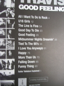 Travis - Good Feeling Songbook Notenbuch Vocal Guitar