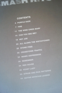 Jimi Hendrix - Smash Hits Songbook Notenbuch Vocal Easy Guitar