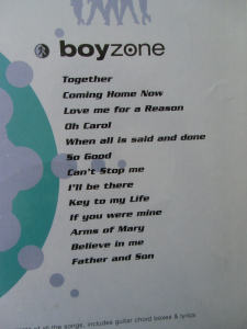 Boyzone - Said and done Songbook Notenbuch Piano Vocal Guitar PVG