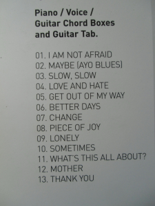 Ayo - Gravity at last Songbook Notenbuch Piano Vocal Guitar PVG