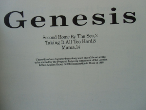 Genesis - 3 Songs Songbook Notenbuch Piano Vocal Guitar PVG