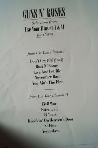 Guns n Roses - Selections from Use your Illusion I & II Songbook Notenbuch Piano Vocal Guitar PVG