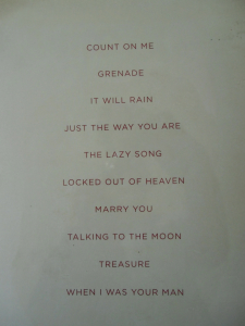 Bruno Mars - 10 Hit Songs Songbook Notenbuch Easy Piano Organ Keyboard