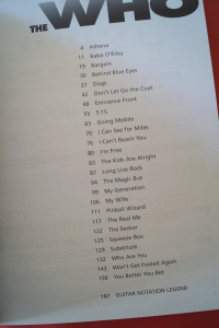 Who - Best of Songbook Notenbuch Vocal Guitar