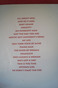 Billy Joel - Best of Piano Solos (ältere Ausgabe) Songbook Notenbuch Piano