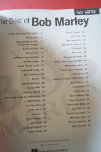 Bob Marley - Best of Songbook Notenbuch Vocal Easy Guitar