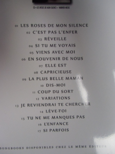 Gregoire - Les Roses de mon Silence Songbook Notenbuch Piano Vocal Guitar PVG