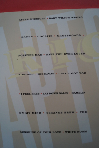 Eric Clapton - Easy Recorded Versions Songbook Notenbuch Vocal Easy Guitar