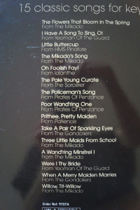 Gilbert & Sullivan - 15 Classic Songs Songbook Notenbuch Easy Keyboard Vocal