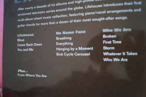 Lifehouse - The Lifehouse Songbook Songbook Notenbuch Piano Vocal Guitar PVG