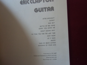 Eric Clapton - Guitar Songbook Notenbuch Vocal Guitar