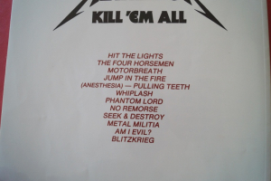 Metallica - Kill em all (ältere Ausgabe) Songbook Notenbuch Vocal Guitar