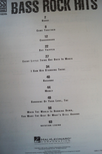 Best Bass Rock Hits Songbook Notenbuch Vocal Bass