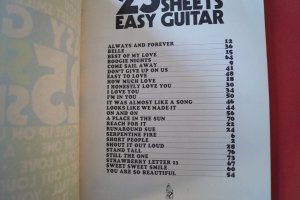 25 Easy Guitar Super Sheets Songbook Notenbuch Vocal Easy Guitar