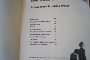 Simon and Garfunkel - Bridge over Troubled Water Songbook Notenbuch Organ Vocal