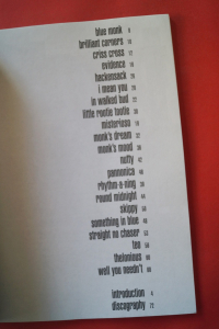 Thelonious Monk - Straight no Chaser Songbook Notenbuch Piano